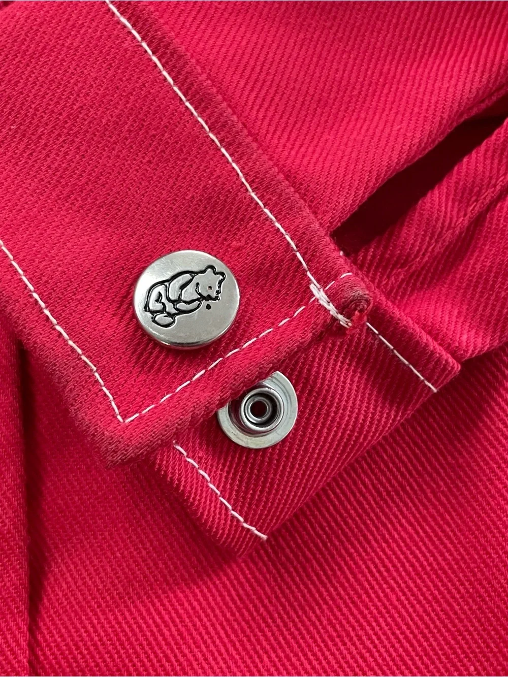 Vintage 1970s Sears Disney Winnie-the-Pooh Red Canvas Jacket, Size 5